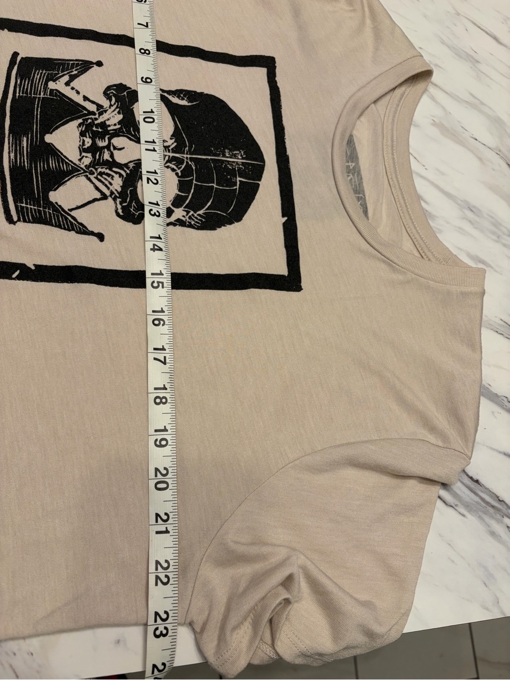 Slate Theory Winery Light Grey Graphic Cropped Tee Women's US Size XXL - Picture 4 of 5